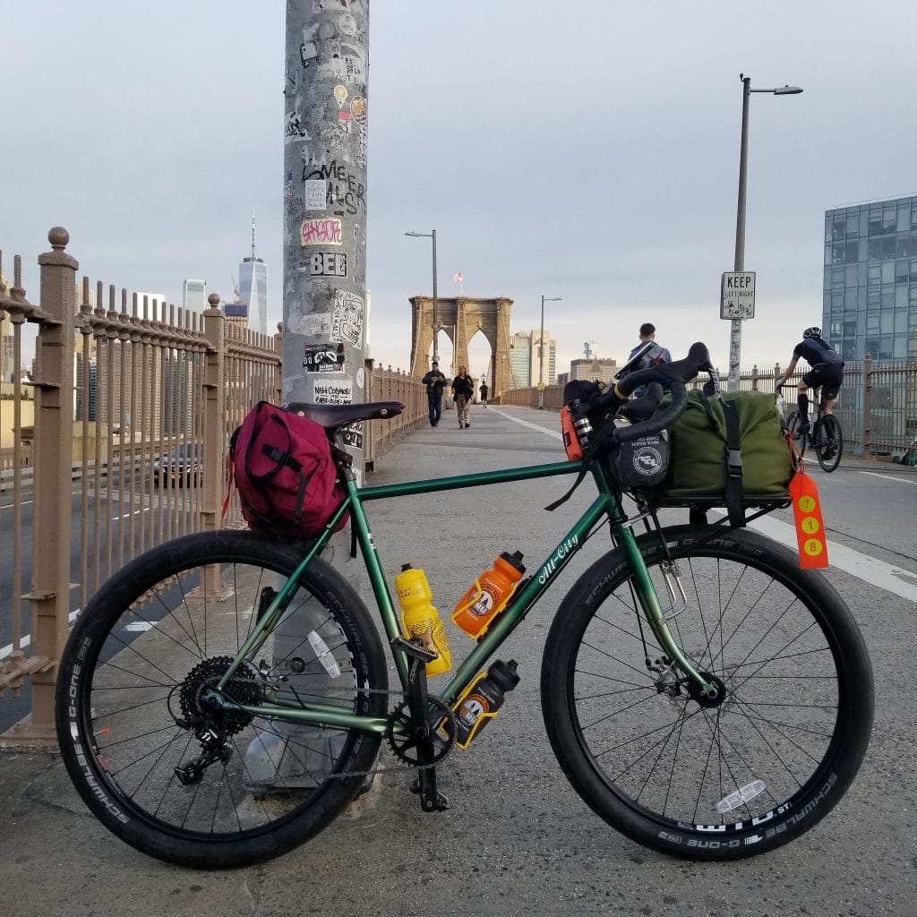 Bike on Brooklyn Bridge by Joe