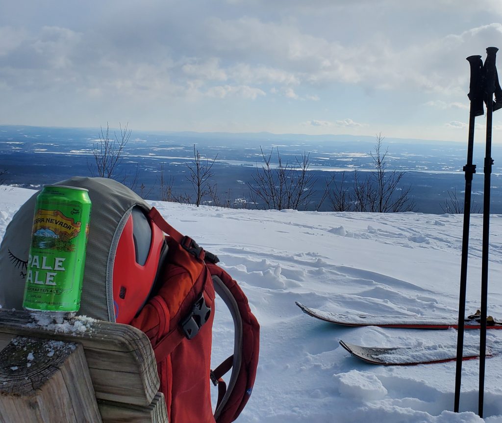 A can of Sierra Nevada Pale Ale at the top of a mountain in the Catskills