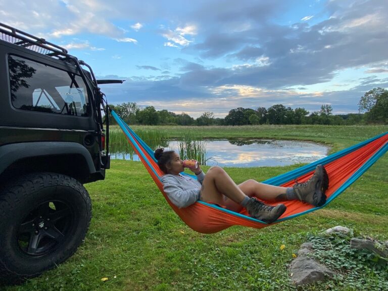 Car Camping in a Hammock