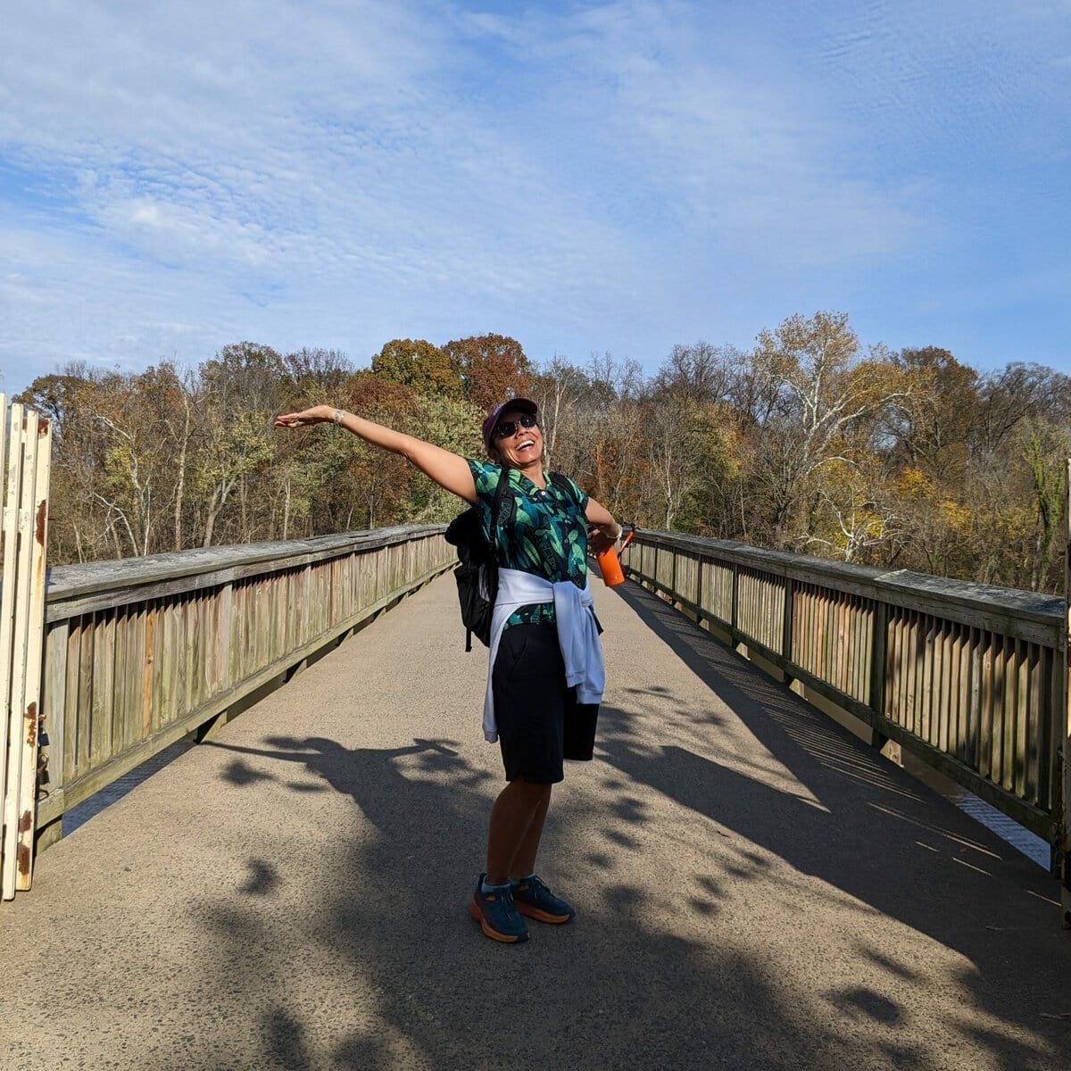 Hiker on Theadore Roosevelt Island